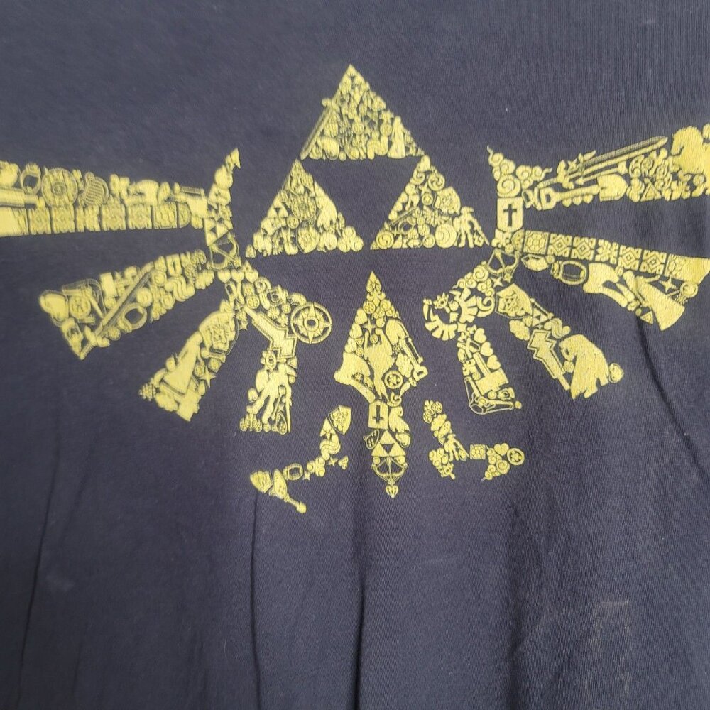 Legend Of Zelda Black Large XL Vintage T-Shirt Nintendo 2019 Video Game Art